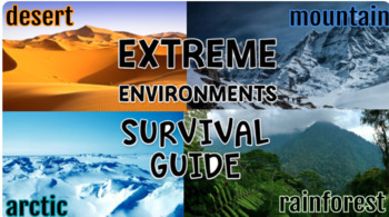 Preview of Extreme Environments Survival Guide Organizer for Group Project 