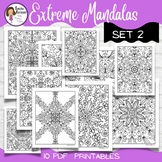 Extreme Mandala Designs 2, Detailed Color Pages, De-Stress