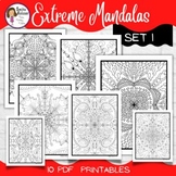 Extreme Mandala Designs, Detailed Color Pages, De-Stress C