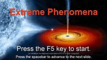 Preview of Extreme Phenomena - Black Holes, White Dwarfs & Other Intense Stars