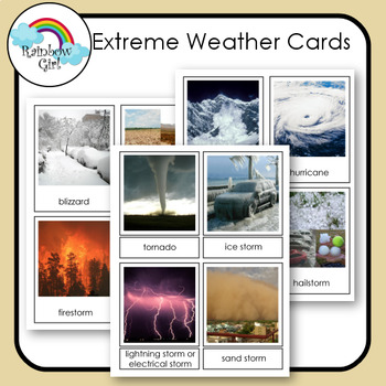 Extreme Weather Cards by Rainbow Girl | Teachers Pay Teachers