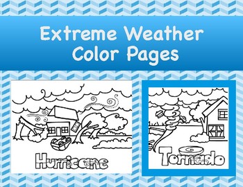 Extreme Weather Color Pages by Positive Counseling | TpT