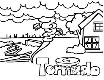 tornado safety coloring pages