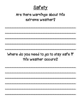 Extreme Weather Reports (a step by step guide) by Jane Loretz | TpT
