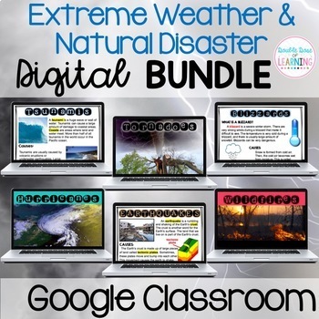 Preview of Extreme Weather and Natural Disaster Digital Distance Learning Units for Google