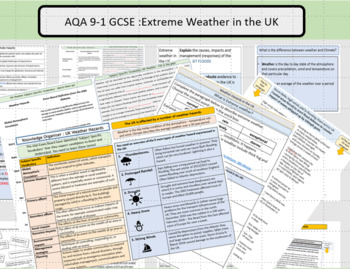 Preview of Extreme Weather in the UK Complete Lesson and Supporting Resources.