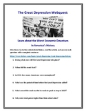 Great Depression Webquest (With Answer Key!)