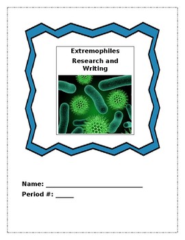 Preview of Extremophile Research Writing