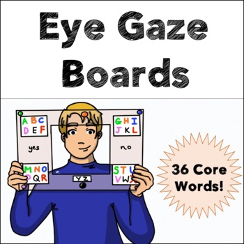 Preview of Eye Gaze AAC Boards - 36 Core Vocabulary Words