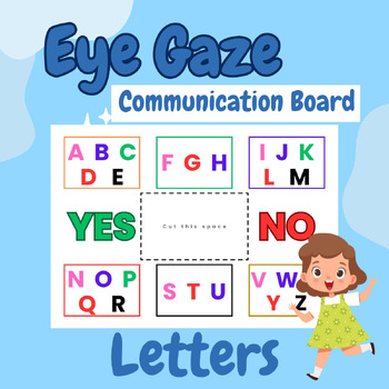 Preview of Eye Gaze Communication Board | Letters | AAC low tech devices | VOL-02