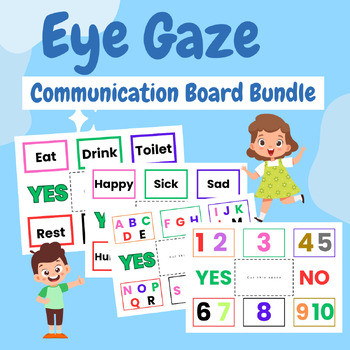 Preview of Eye Gaze Communication Boards Bundle Pack |AAC low tech devices | Special Needs