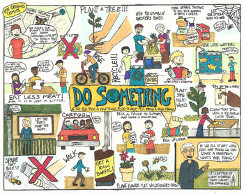 Preview of Earth Day 2024 - Do Something Comic & Activities for 2nd, 3rd, 4th, & 5th Grade