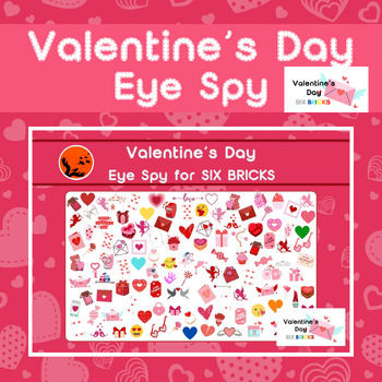 Preview of Eye Spy with Move Mat Instructions - Valentine's SIX BRICKS