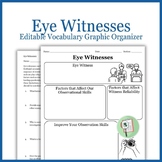 Eye Witnesses and Observation Vocabulary Graphic Organizer