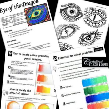 Eye of the Dragon : Art Lesson Plan by Art with Creations Claudia Loubier
