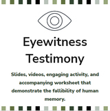 Eyewitness Testimony (Engaging Lesson and Activity on Memory)