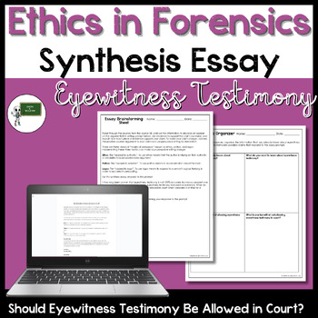Preview of Eyewitness Testimony Synthesis Essay | Ethics in Forensic Science Research