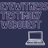 Eyewitness Testimony Webquest (Easy/No Prep/Sub Plans)