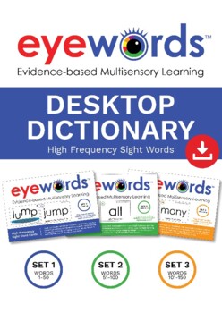 Preview of Eyewords Desktop Dictionary, Sets #1-3, Words 1-150
