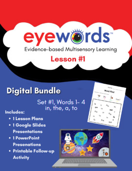Preview of Eyewords Freebie Lesson #1 - In School and Remote Learning (Digital Download)