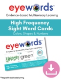 Eyewords Multisensory Color, Shape & Number Words Teaching Cards