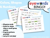 Eyewords Multisensory Colors, Shapes & Numbers Bingo