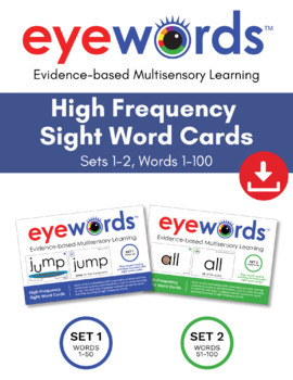Preview of Eyewords Multisensory Sight Words Bundle - Words 1-100