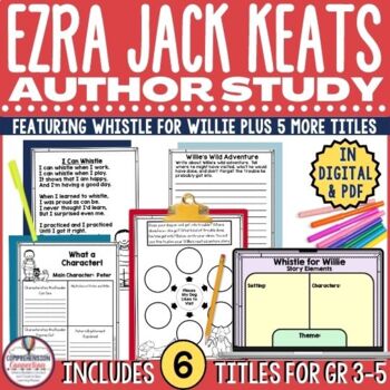 Preview of Ezra Jack Keats Author Study, Reading Activities in Digital and PDF