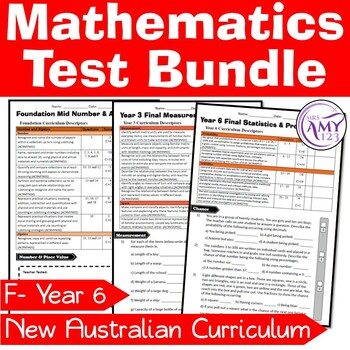 Preview of Ultimate F-6 Mathematics Test Bundle - Australian Curriculum