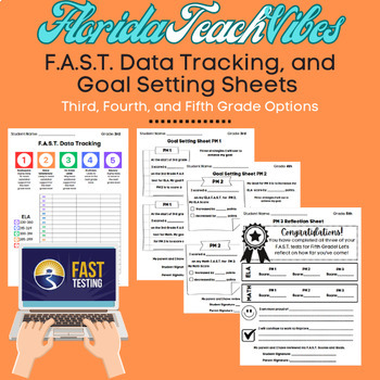 Preview of F.A.S.T. Data Tracking and Goal Setting Sheets for Student Success | Florida 23'