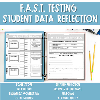 Preview of F.A.S.T. Testing Data Reflection Student Goal Setting Progress Monitoring Sheets