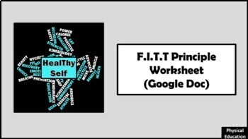 Preview of F.I.T.T Principle Worksheet (Google Doc)