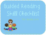 F&P Guided Reading Observable Behavior Checklist, Level A-Z