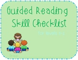 F&P Guided Reading Observable Behaviors Checklist, Level N-Z