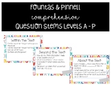 F&P Leveled ComprehensionQuestions  (A-P)