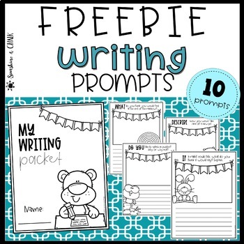 F R E E B I E | 10 Writing Prompts K-2 | Printable and Digital PDF