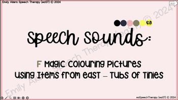 Preview of F Speech Sound Magic Colour Pictures Spinners Digital No Prep