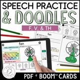 F V TH Articulation Activities Worksheets Boom™ Cards Spee