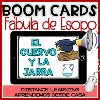 Preview of Fábulas Boom Cards |  Lectura del cuento y comprensión | Fables in Spanish