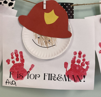 F is for Fireman craft by shopcobay | TPT