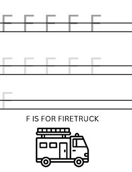 F is for firetruck by Pre-K All Day Everyday | TPT