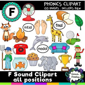 Preview of F sound clipart - over 100 images! Articulation Clipart Phonetic Clipart