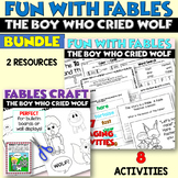 FABLES Printable ACTIVITIES BUNDLE | THE BOY WHO CRIED WOLF