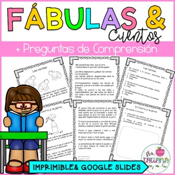 Preview of Fables and Stories in Spanish | Fábulas y Cuentos | Comprensión de Lectura