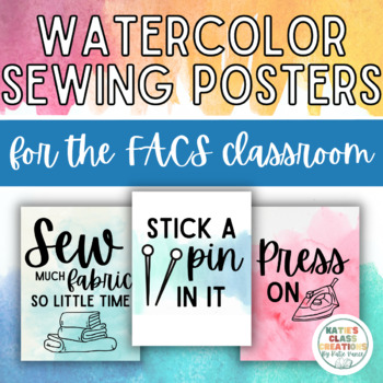 Preview of FACS Classroom Decor Sewing Posters