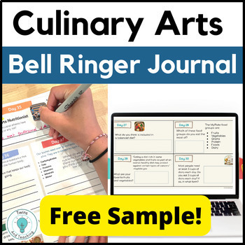 Preview of Bell Work for Culinary Arts and FACS - Bell Ringer Journal Free Sample