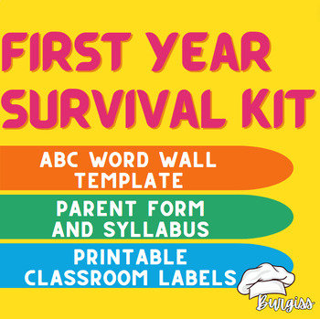 Preview of Intro to Culinary/FACS | First Year Classroom Survival Kit *EDITABLE*