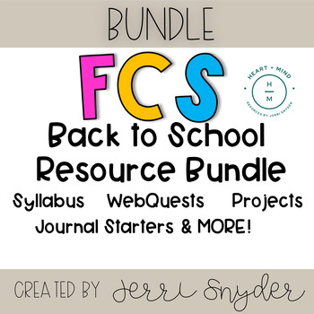 Preview of FACS | FCS Back to School Resources Bundle