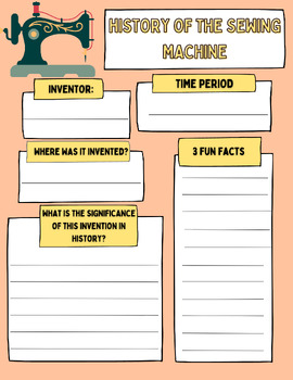 Preview of FACS/FCS History of Sewing Machines worksheet