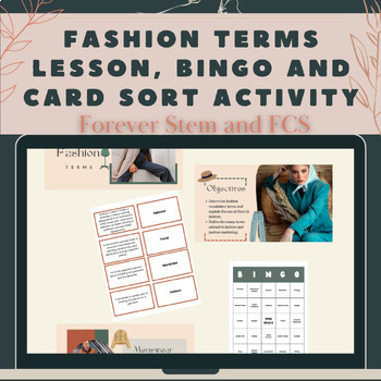 Preview of FACS-Fashion Terms Lesson w/ Bingo Game and Card Sort Activity CTE